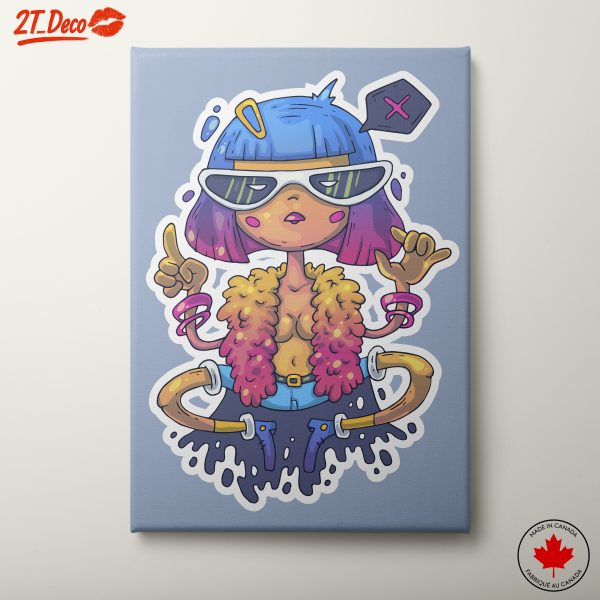 Vibrant Stylized Pop Art Character