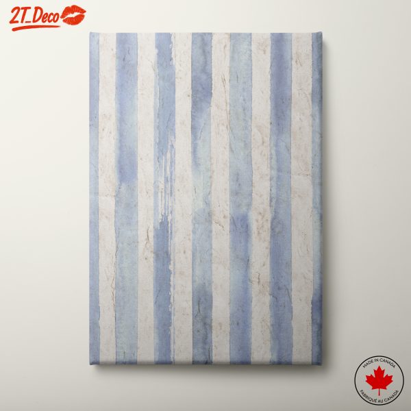 Calm Abstract Blue Striped Art