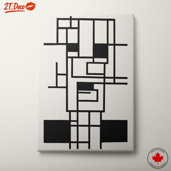 Geometric Monochrome Abstract Art