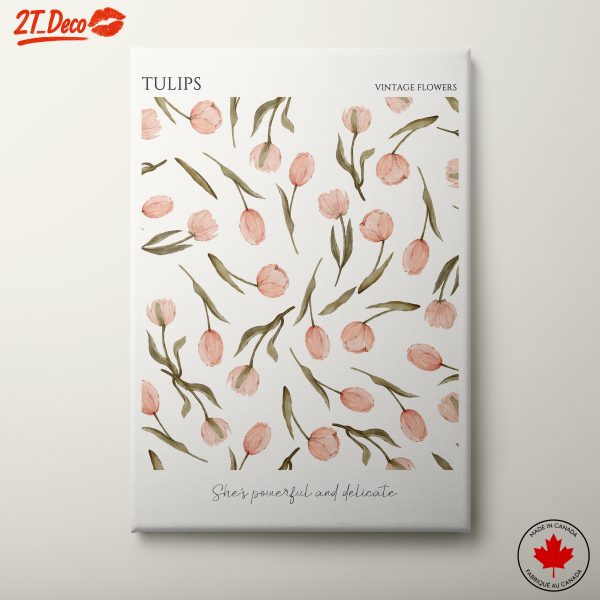 Delicate Tulip Floral Design Art