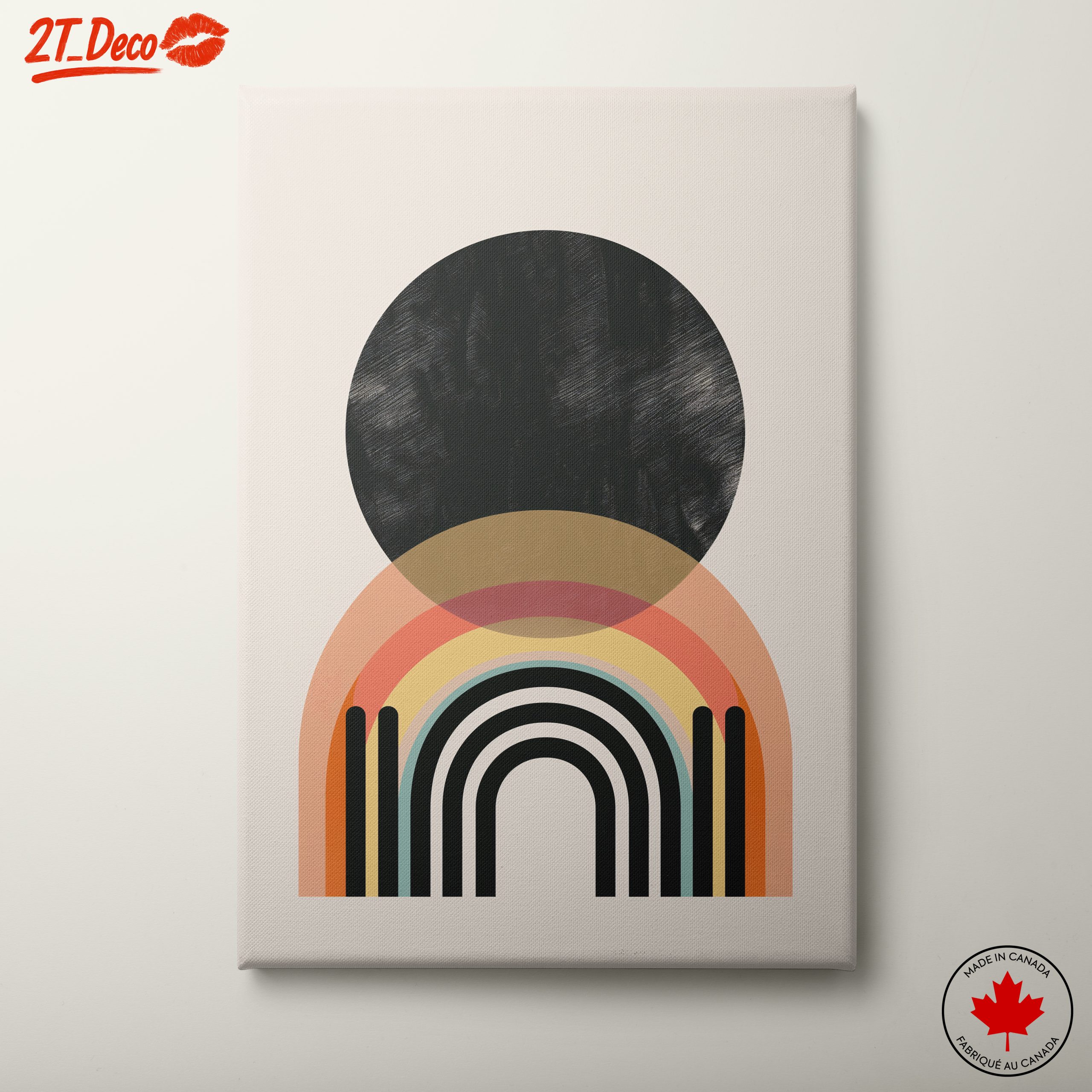 Modern Abstract Rainbow Art