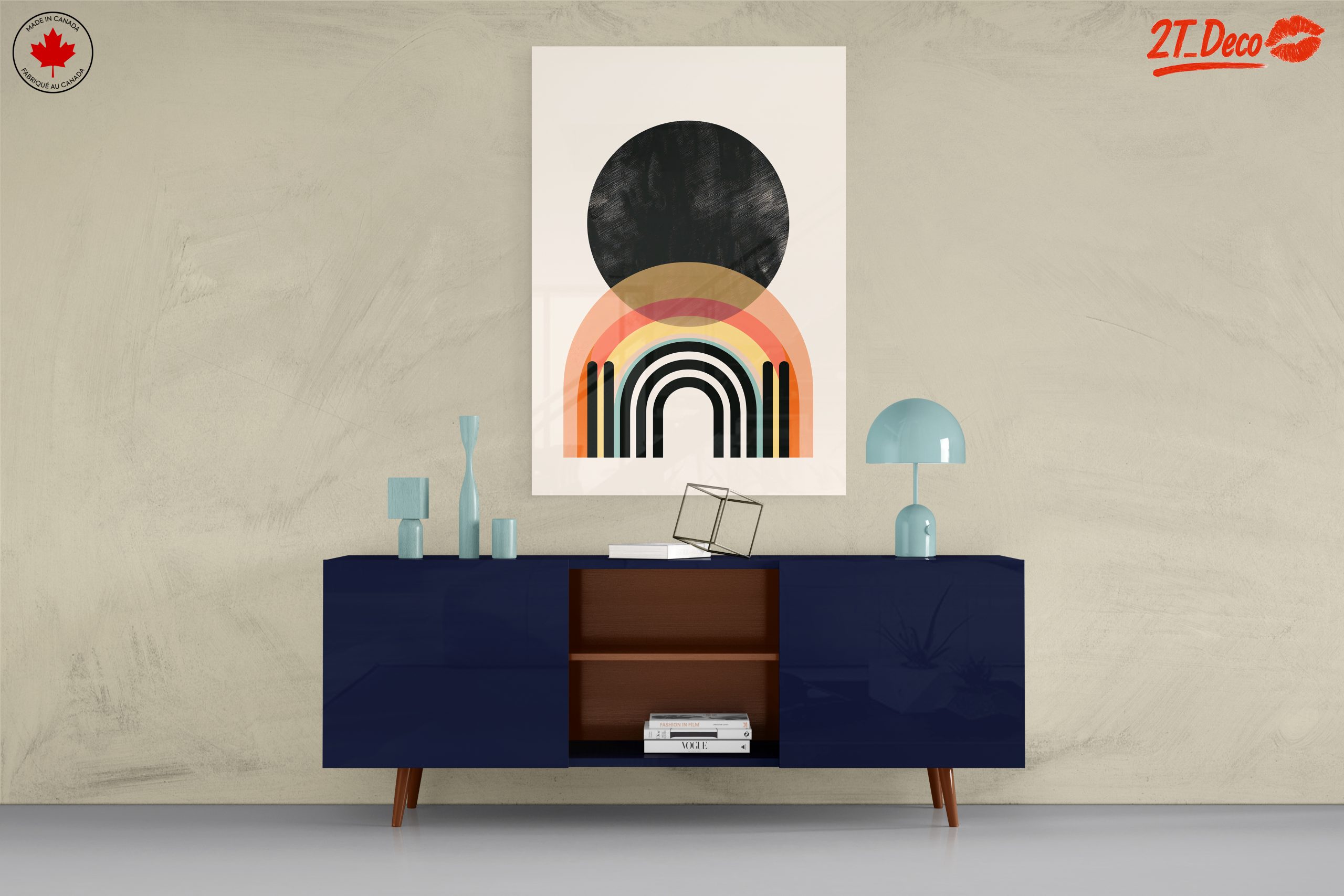 Modern Abstract Rainbow Art - Image 8