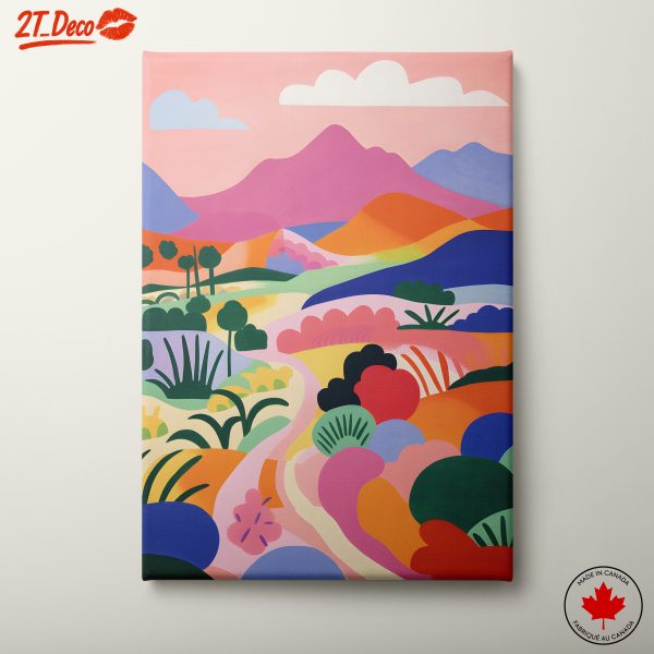 Vibrant Abstract Landscape Artwork