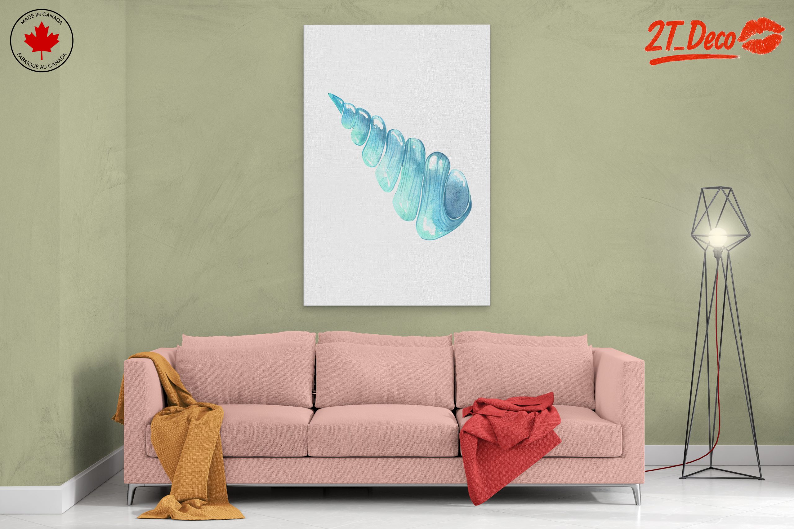 Elegant Coastal Shell Watercolor Art - Image 2