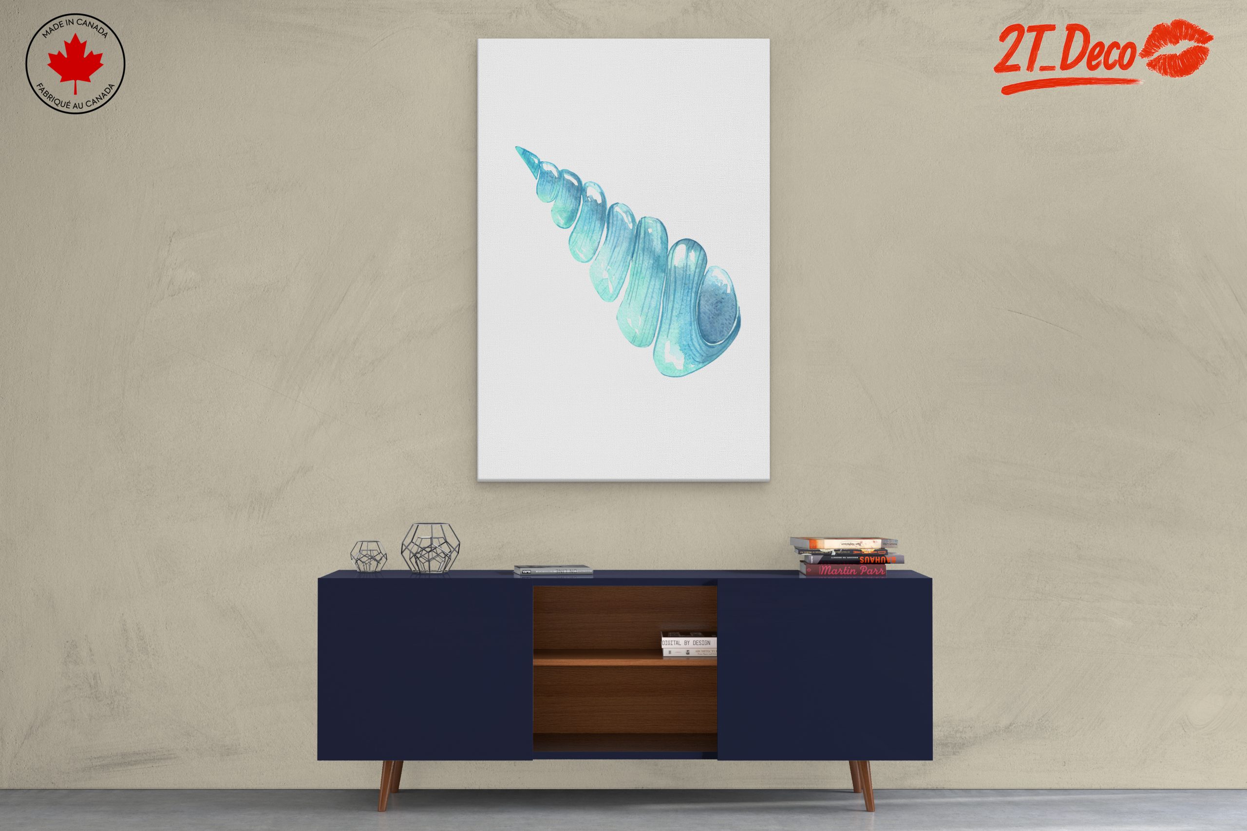Elegant Coastal Shell Watercolor Art - Image 3