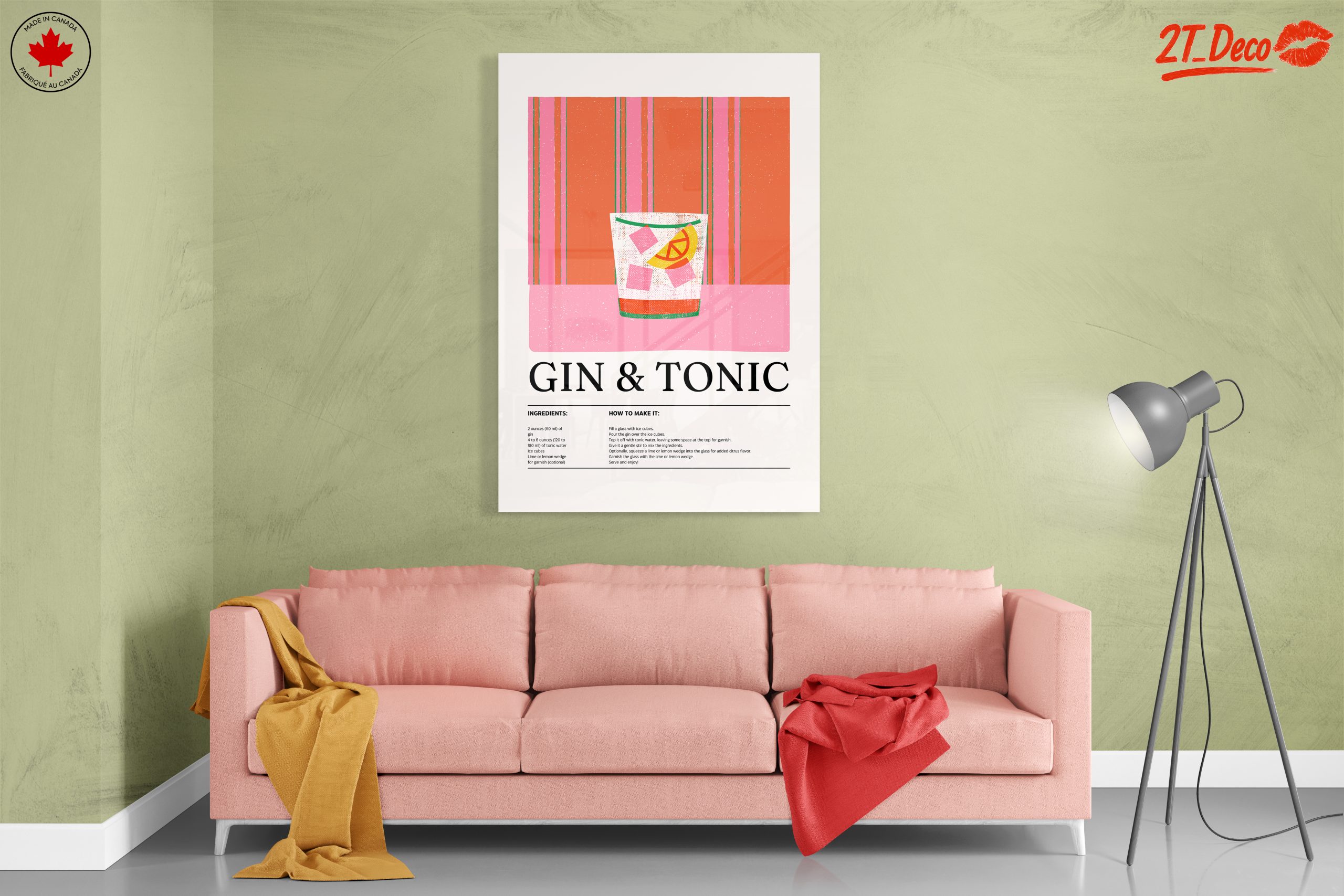Gin and Tonic Cocktail Recipe Art - Image 7