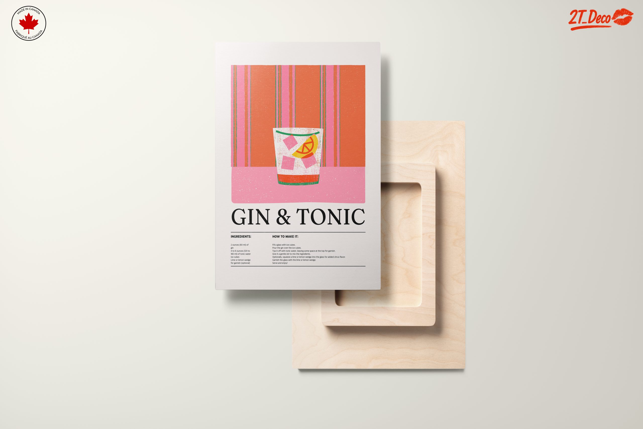 Gin and Tonic Cocktail Recipe Art - Image 11