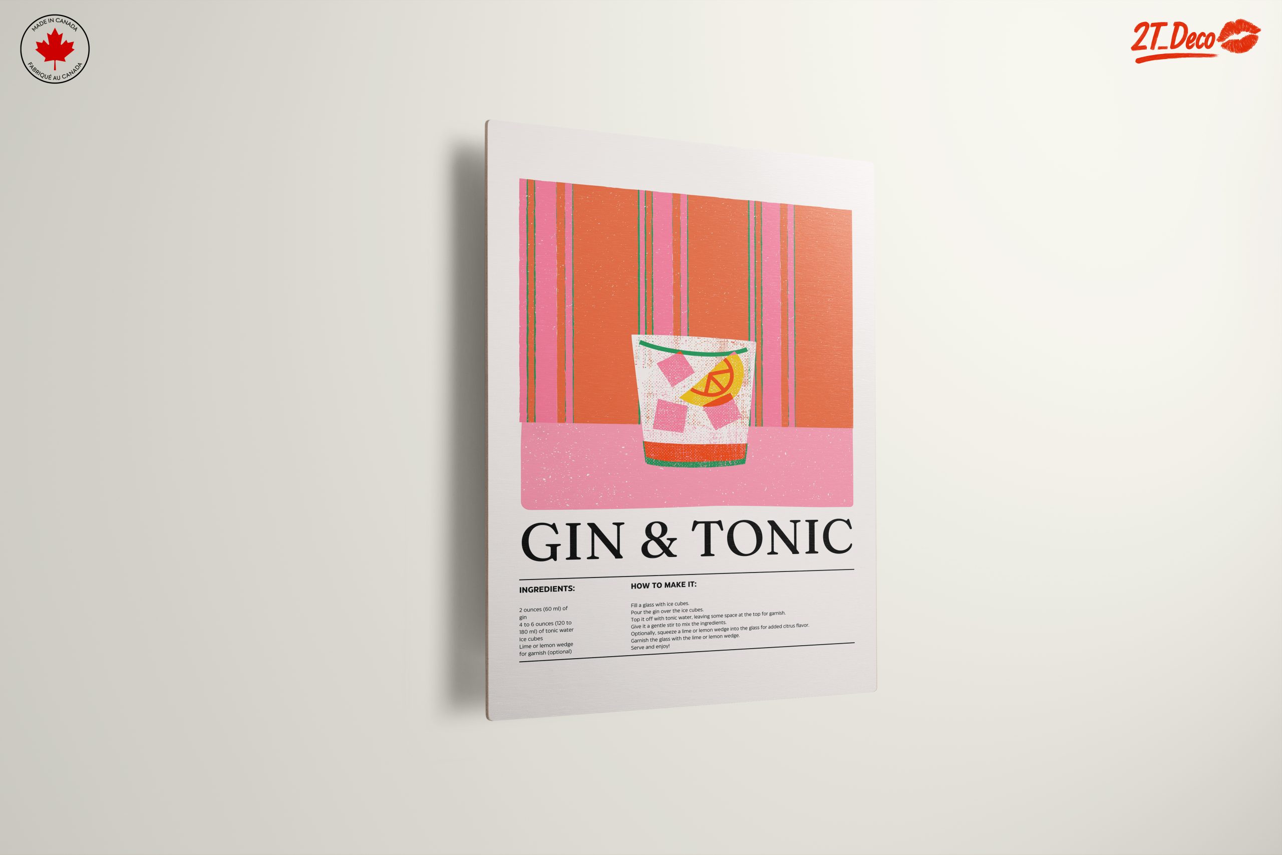 Gin and Tonic Cocktail Recipe Art - Image 13