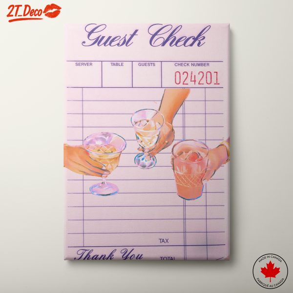 Colorful Cocktails on a Guest Check
