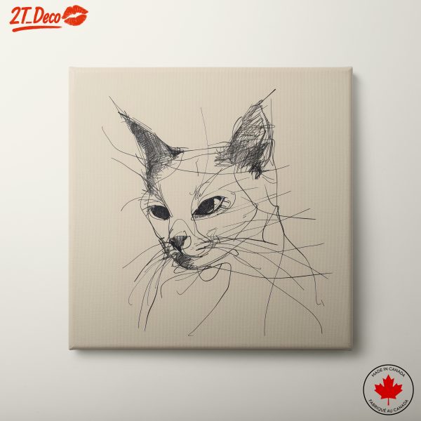 Minimalist Cat Line Art for Modern Spaces