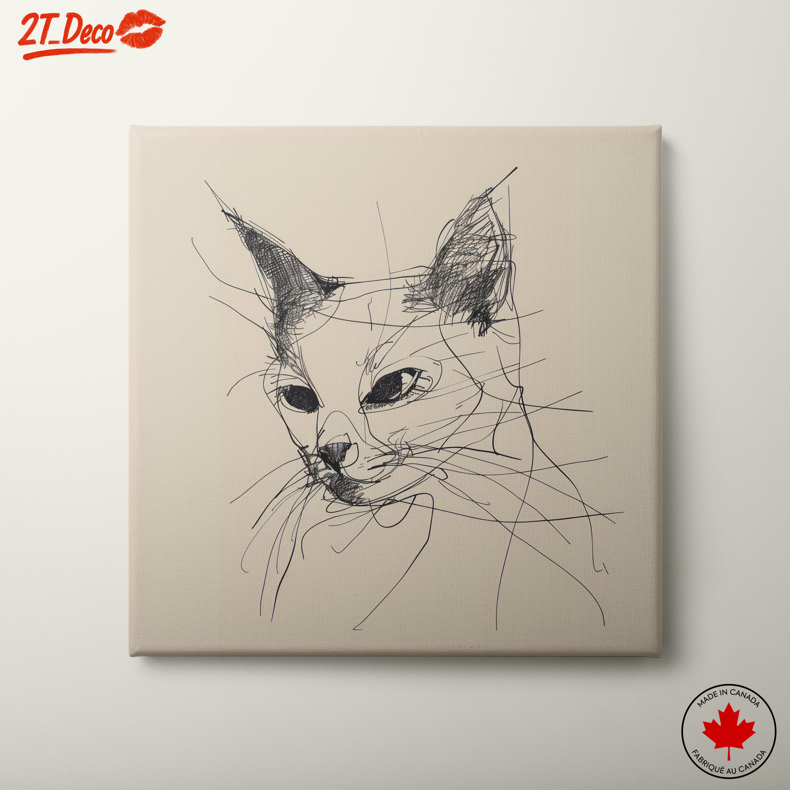 Minimalist Cat Line Art for Modern Spaces
