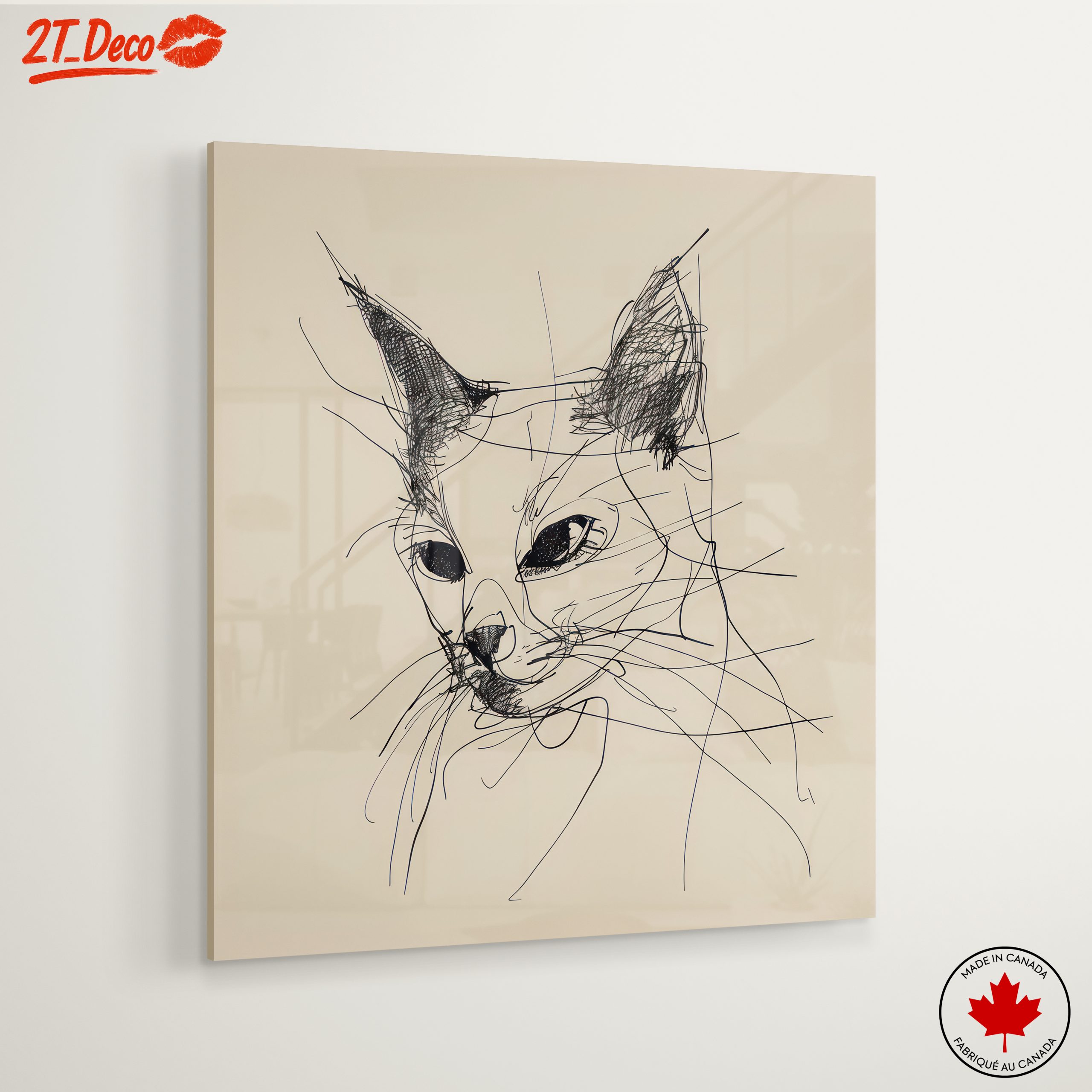 Minimalist Cat Line Art for Modern Spaces - Image 6