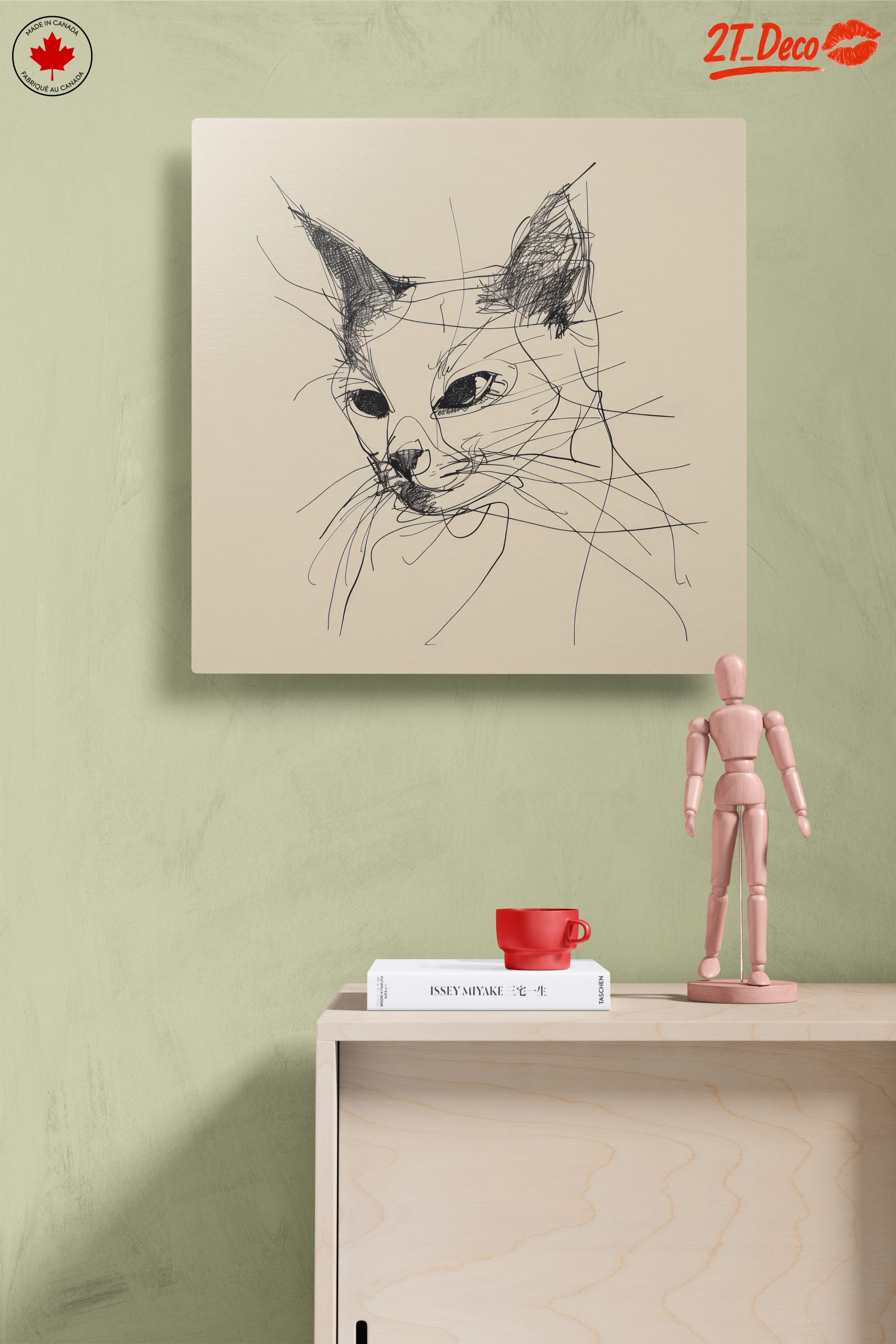 Minimalist Cat Line Art for Modern Spaces - Image 14