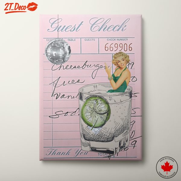 Vintage Cocktail Scene with Glamorous Woman
