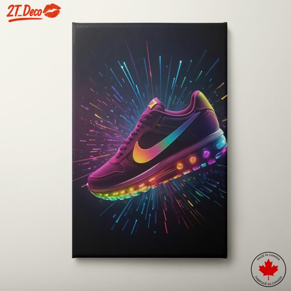 Colorful Nike Sneaker in Motion