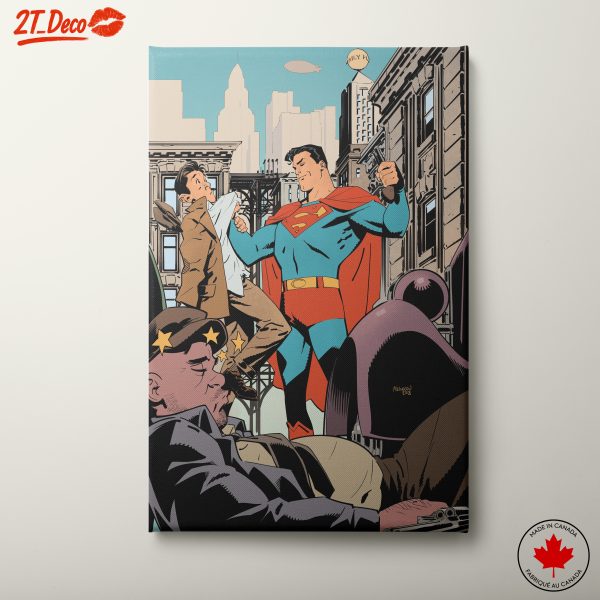 Iconic Superman Comic Art Scene