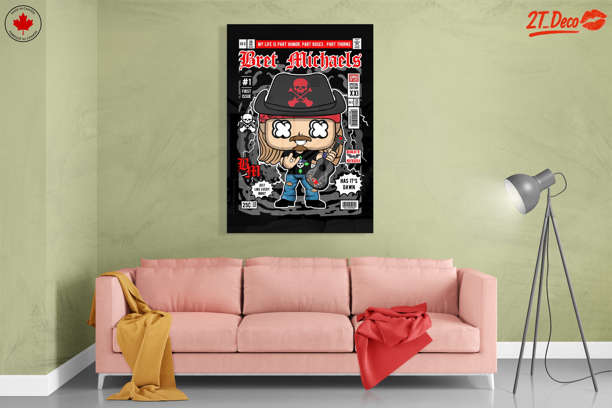 Bret Michaels Funko Art Illustration - Image 7
