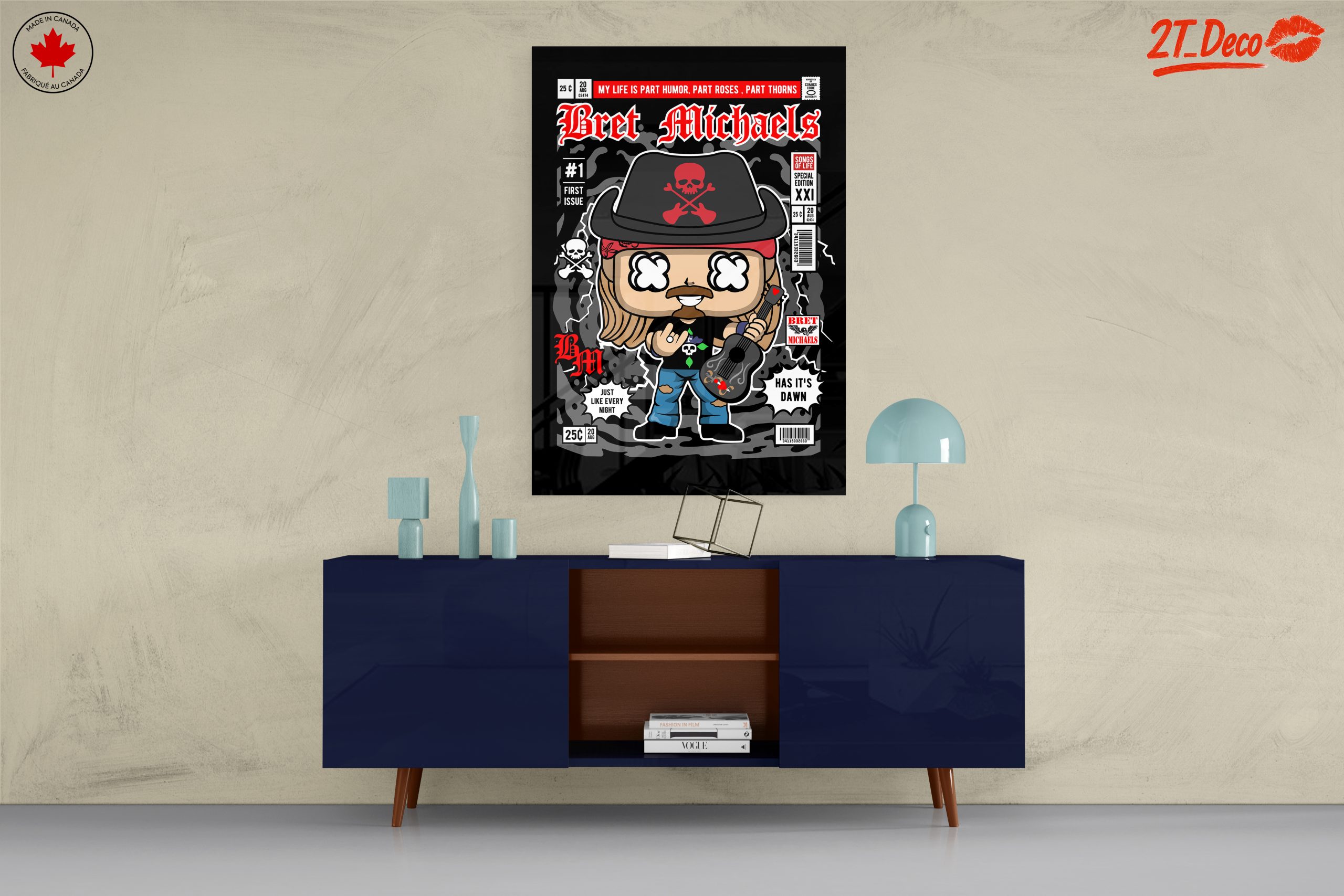 Bret Michaels Funko Art Illustration - Image 8
