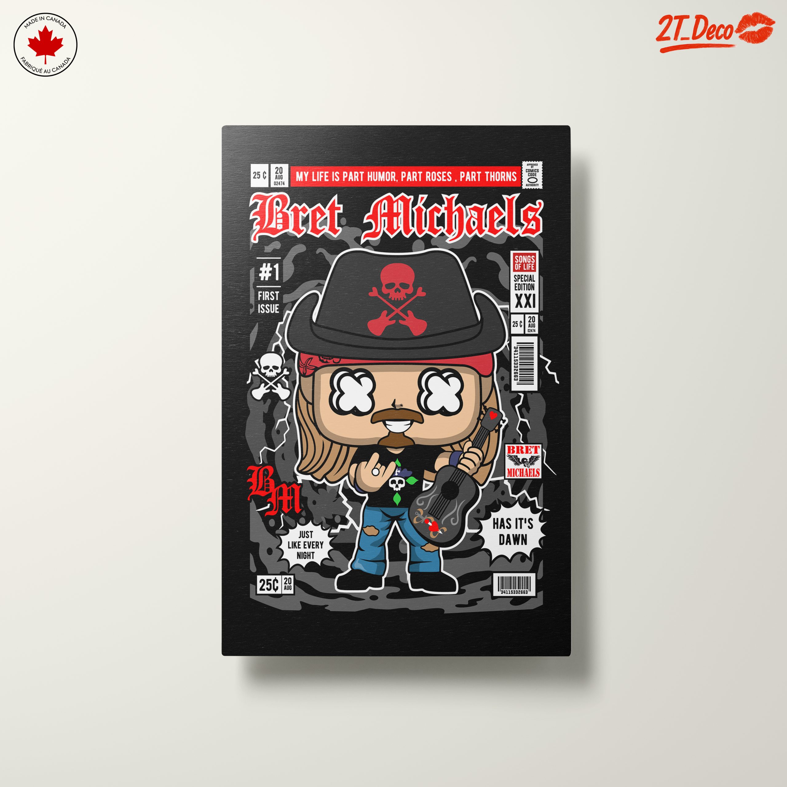 Bret Michaels Funko Art Illustration - Image 10