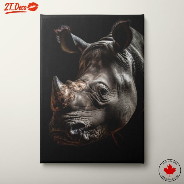 Majestic Rhinoceros Close-Up Artwork