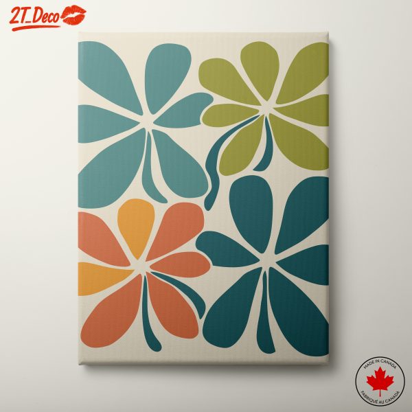 Abstract Botanical Design with Flowers