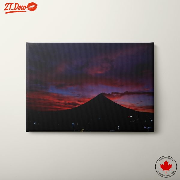 Volcanic Mountain Against a Dramatic Sky