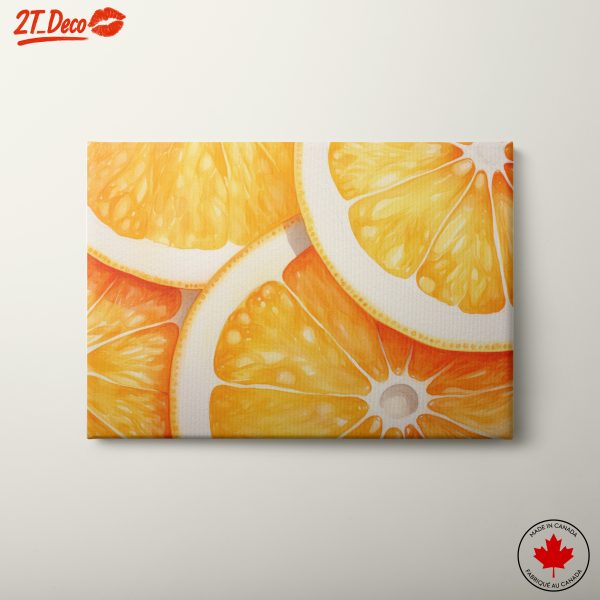 Vibrant Abstract Artwork of Orange Slices