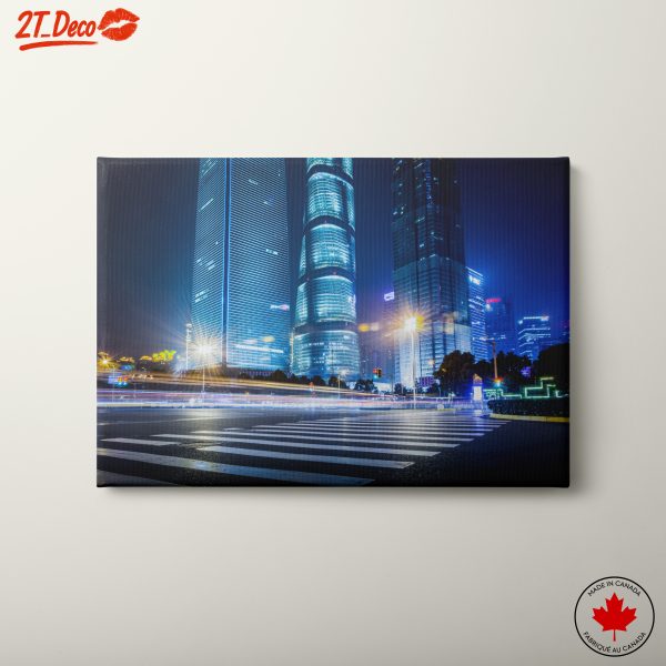 Vibrant City Skyline at Night