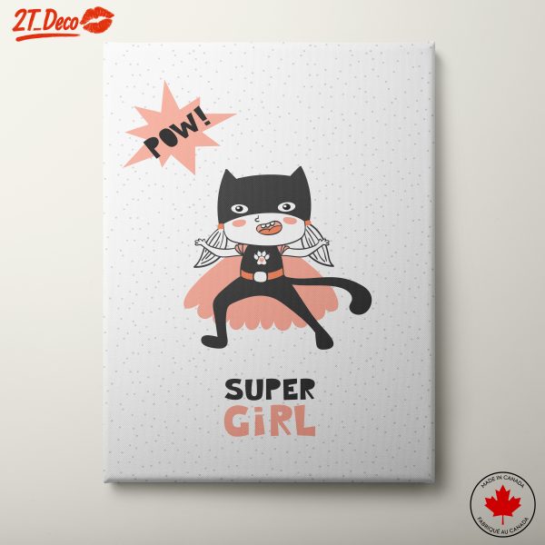 Cute Superhero Wall Art for Kids