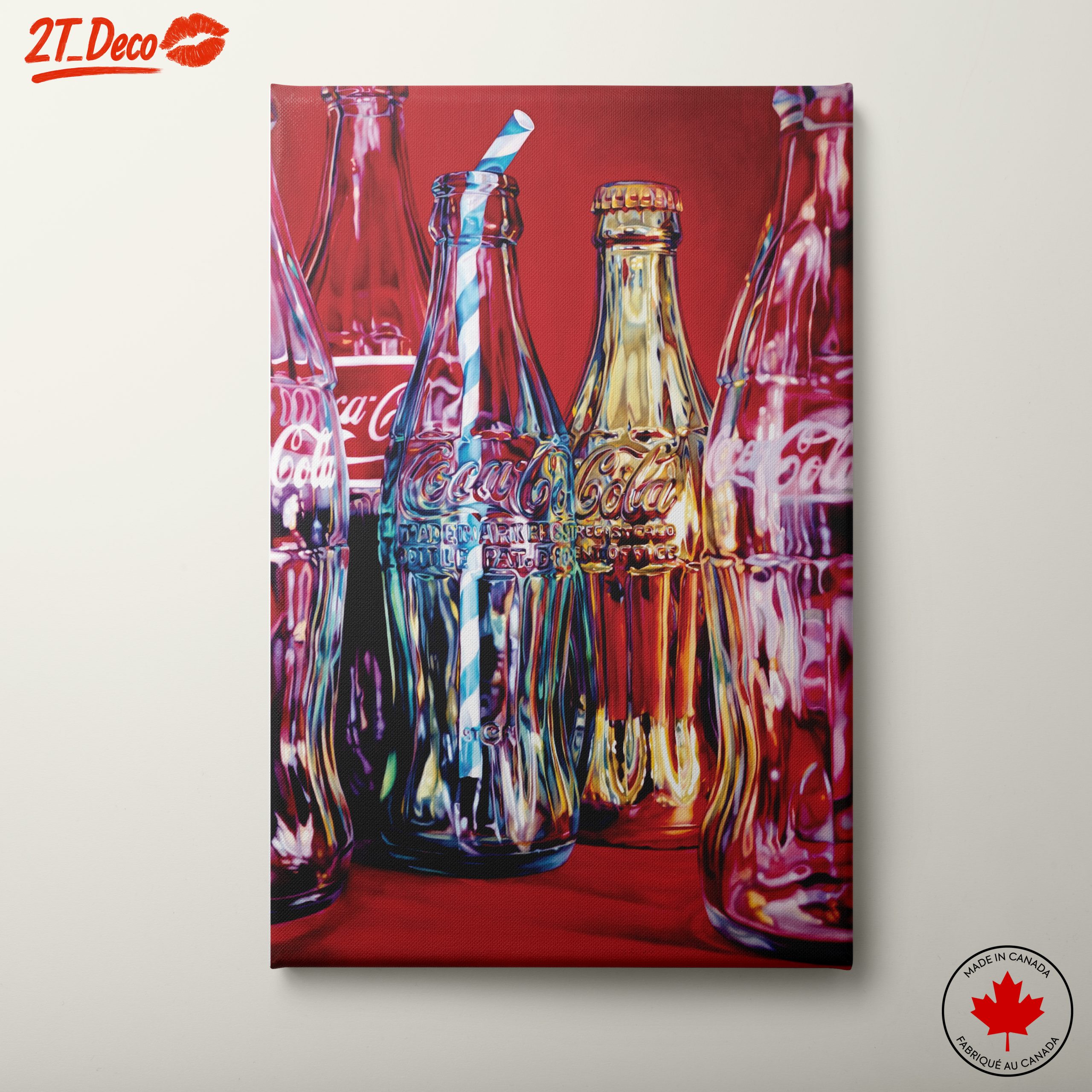 Vintage Coca-Cola Bottles Display Art