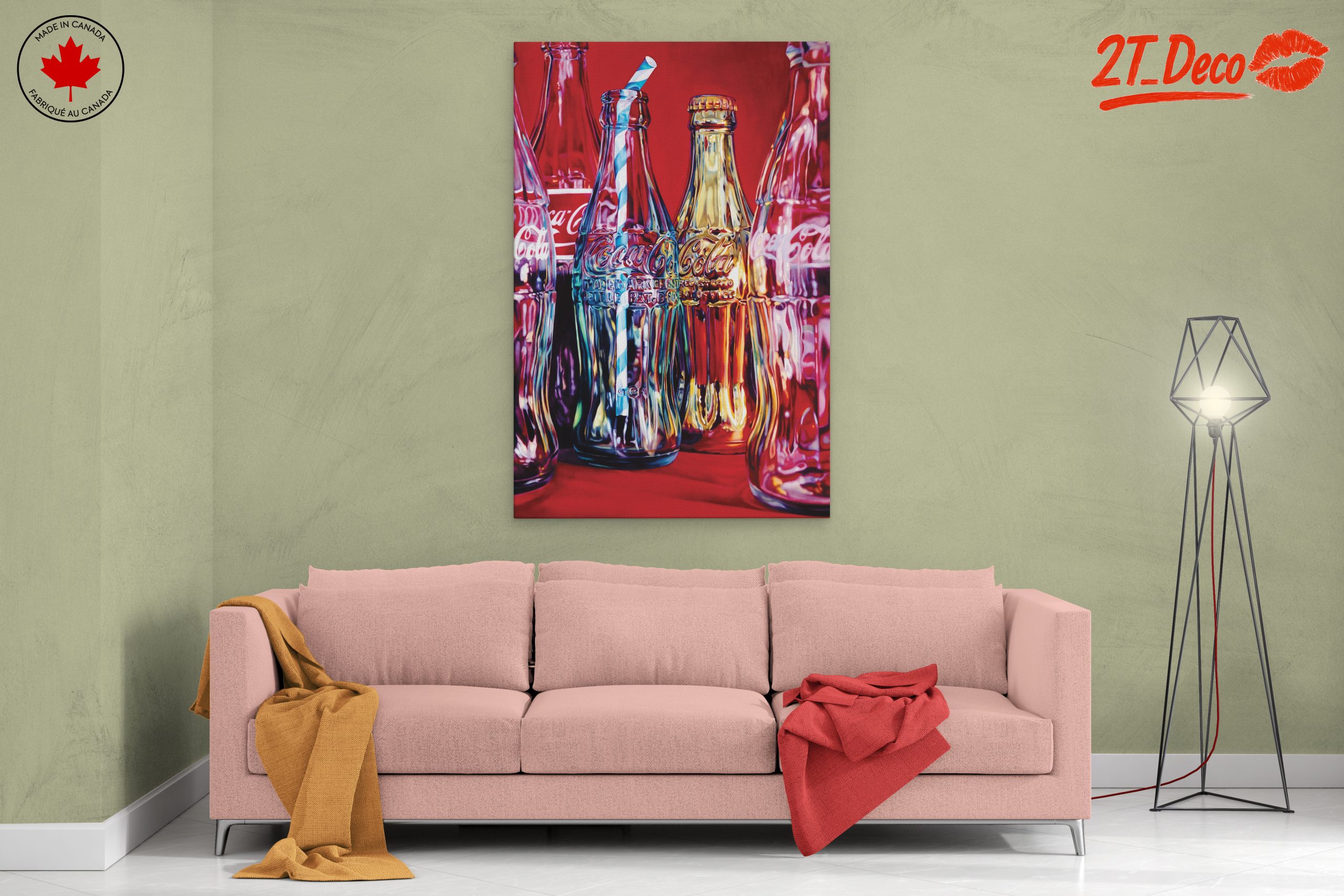 Vintage Coca-Cola Bottles Display Art - Image 2