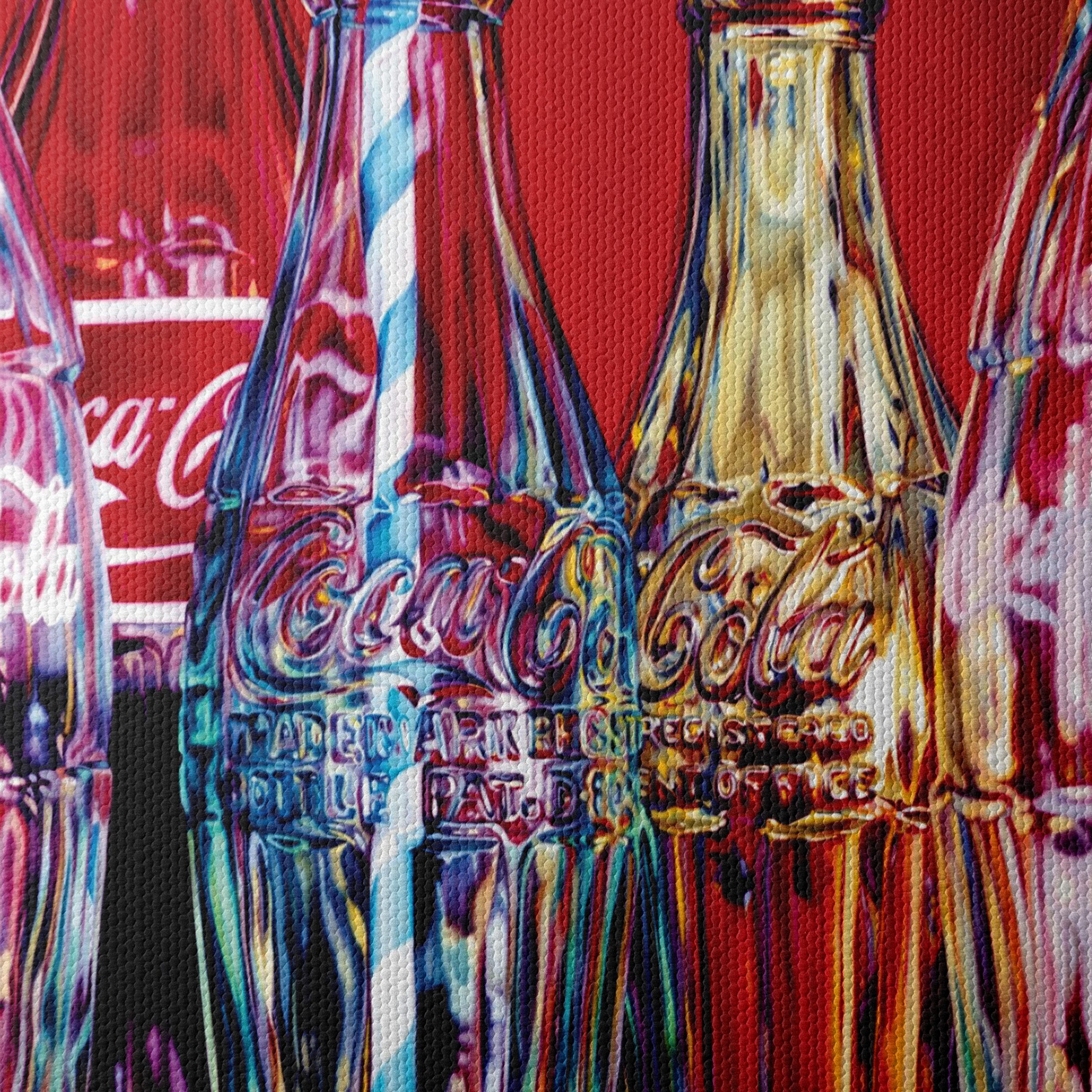 Vintage Coca-Cola Bottles Display Art - Image 4