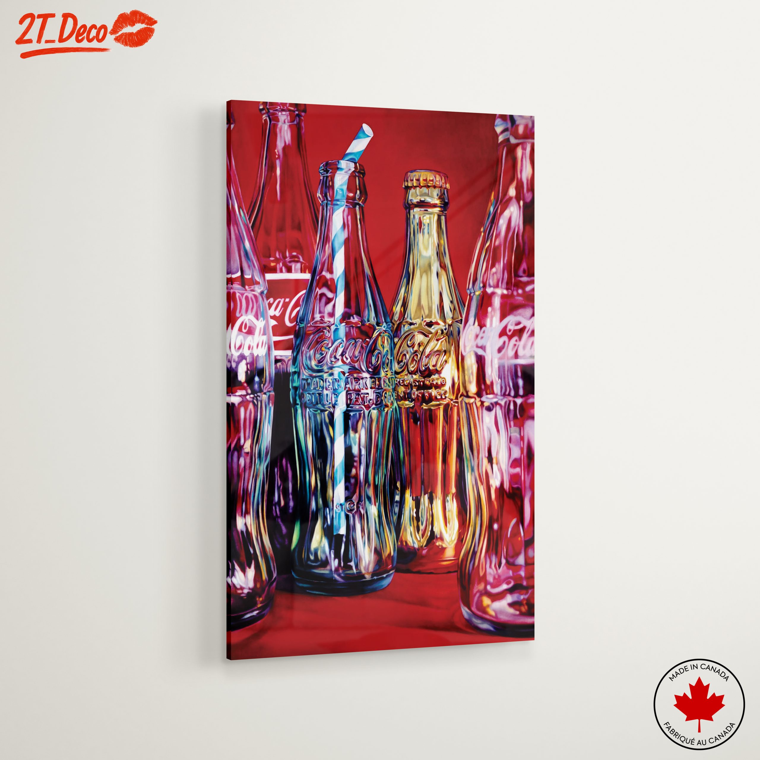 Vintage Coca-Cola Bottles Display Art - Image 6