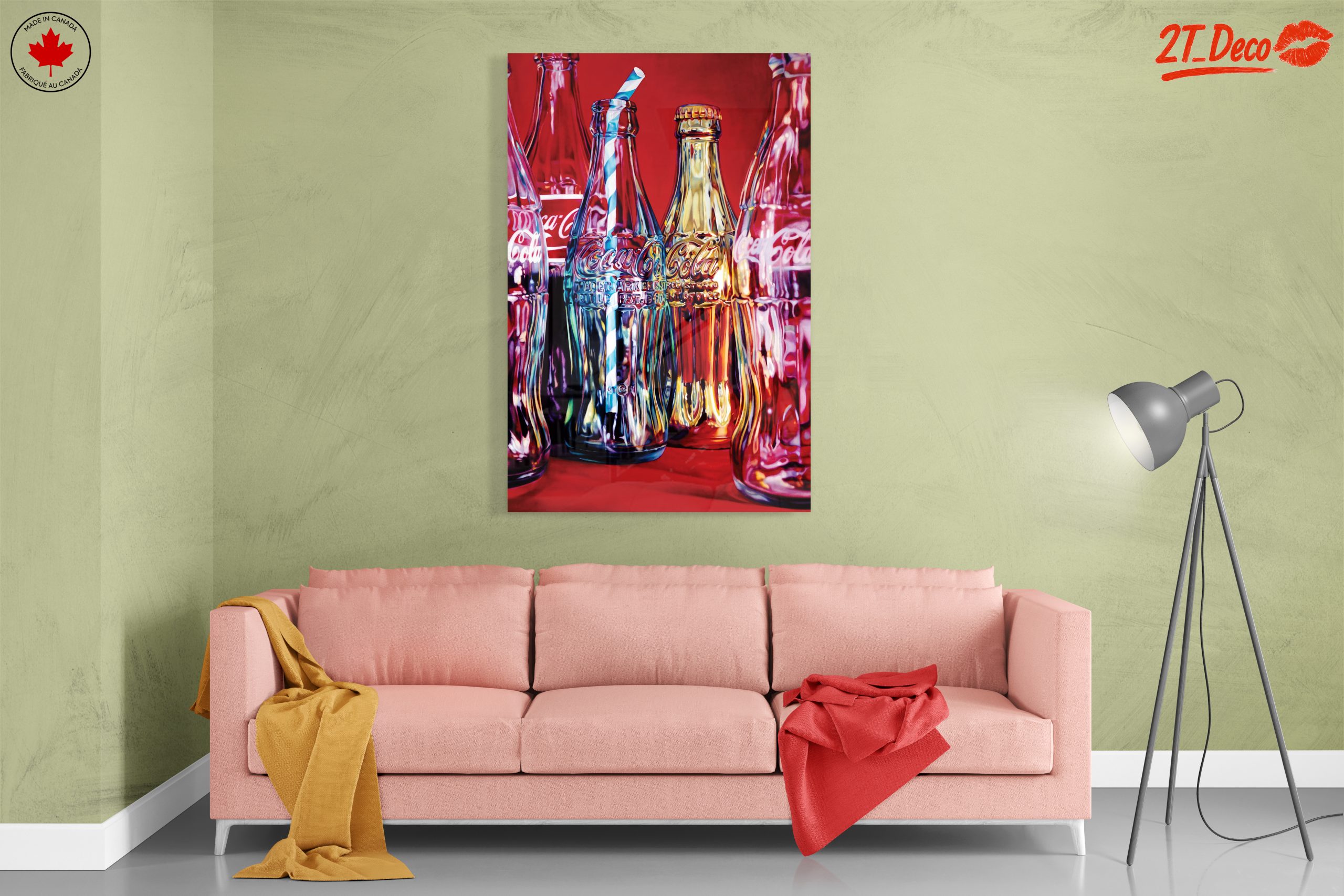 Vintage Coca-Cola Bottles Display Art - Image 7