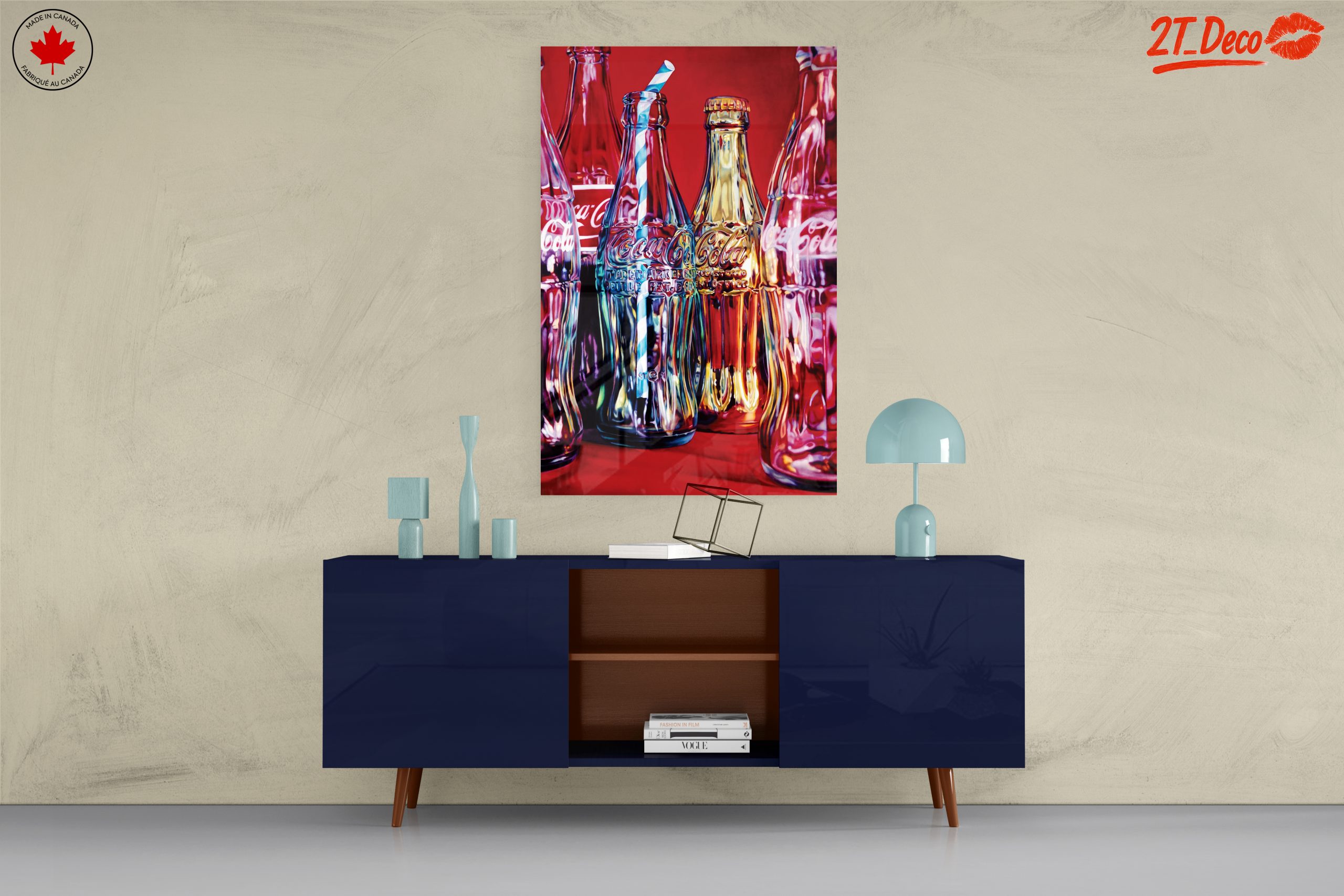 Vintage Coca-Cola Bottles Display Art - Image 8