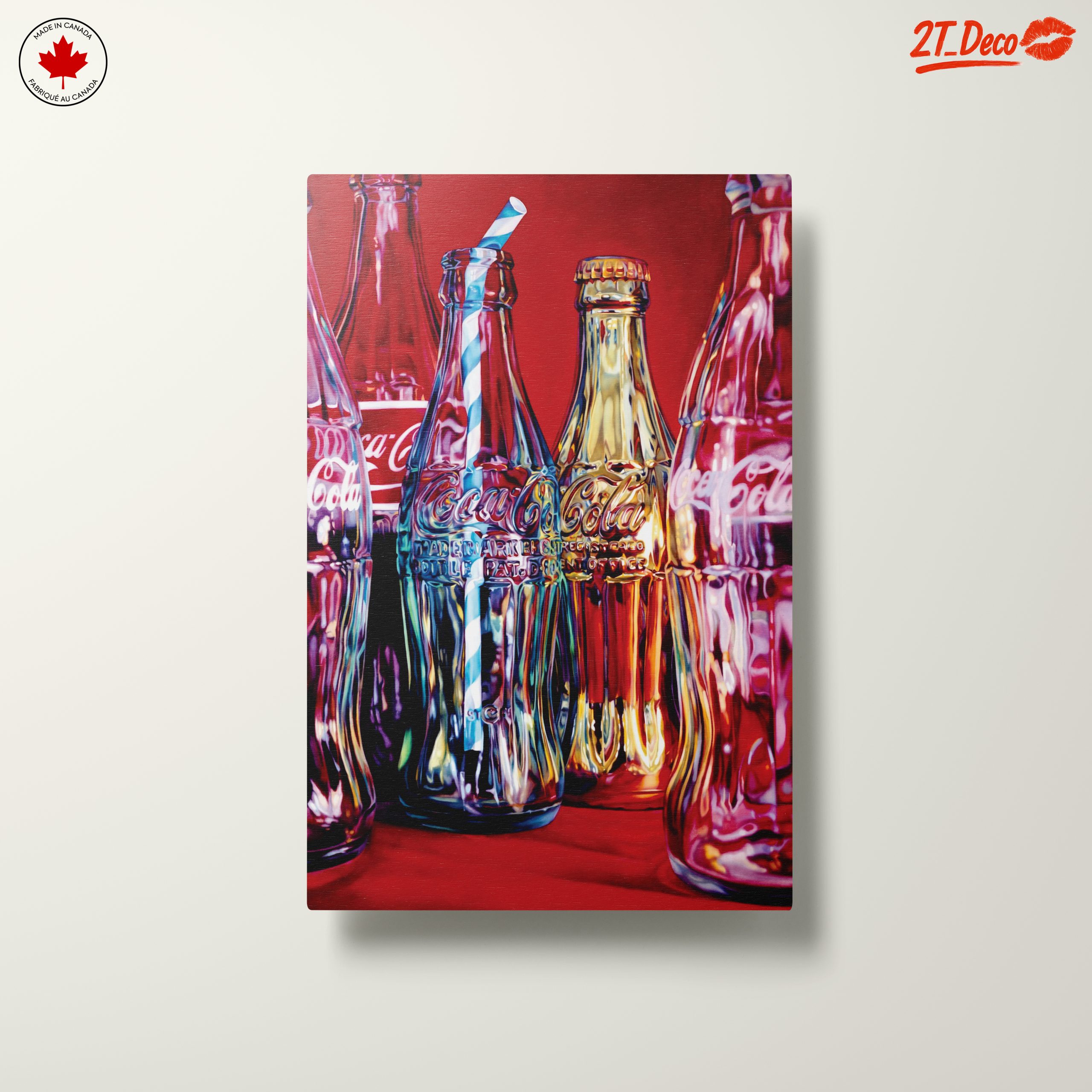 Vintage Coca-Cola Bottles Display Art - Image 10