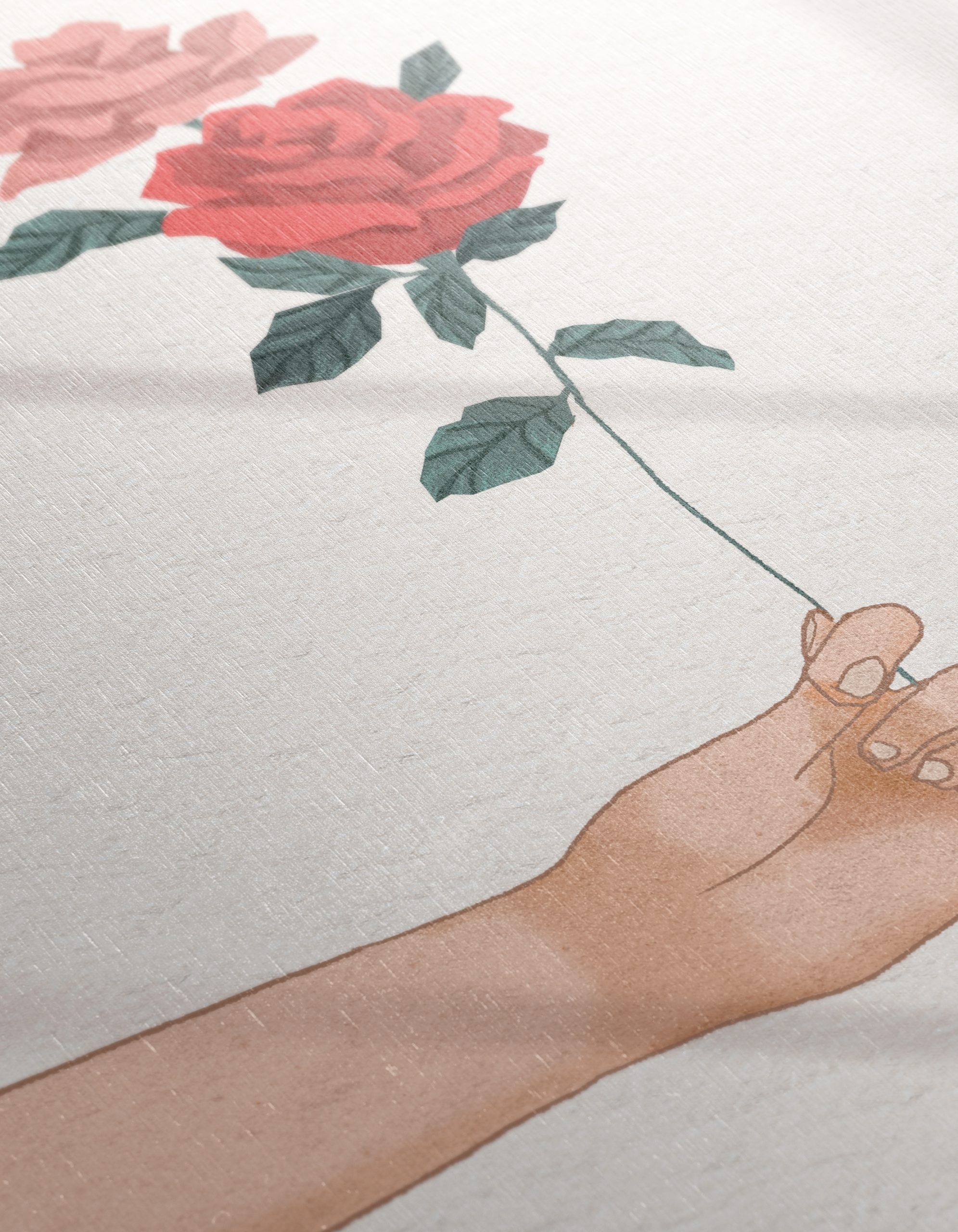 Hand-Held Roses Drawing - Image 12