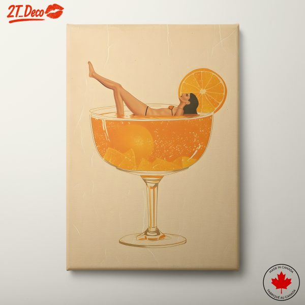 Playful Woman in Cocktail Image