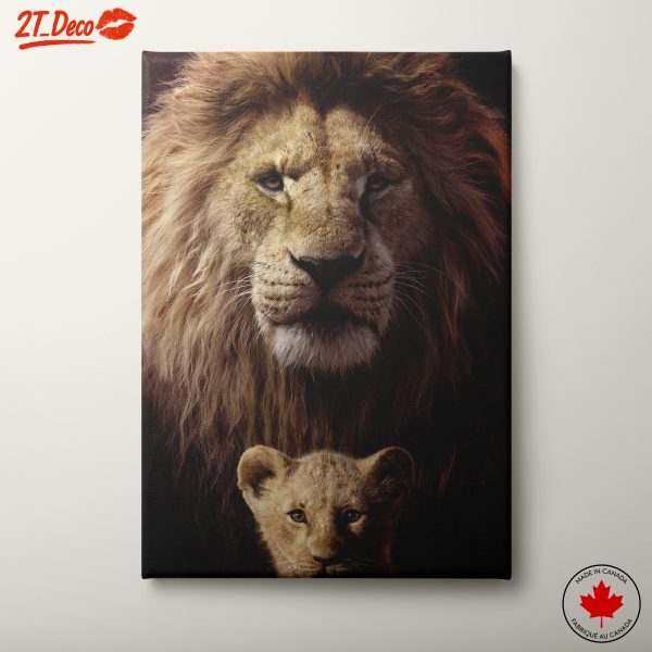 Majestic Lion and Cub Portrait