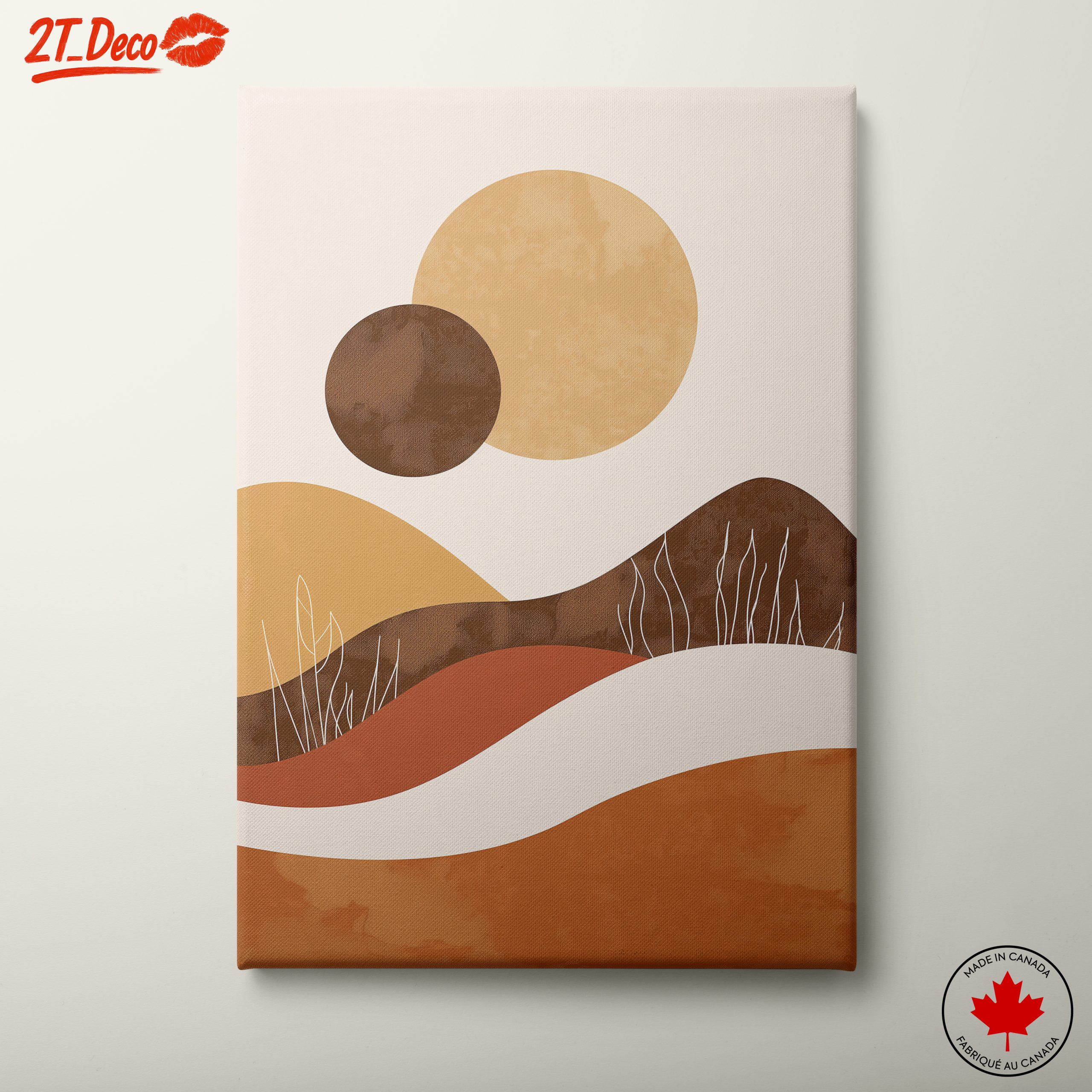 Modern Abstract Landscape with Organic Shapes