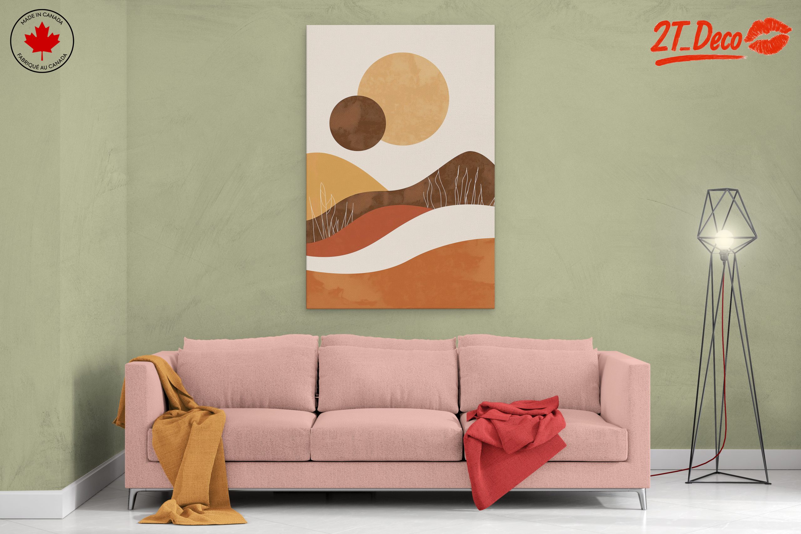 Modern Abstract Landscape with Organic Shapes - Image 2