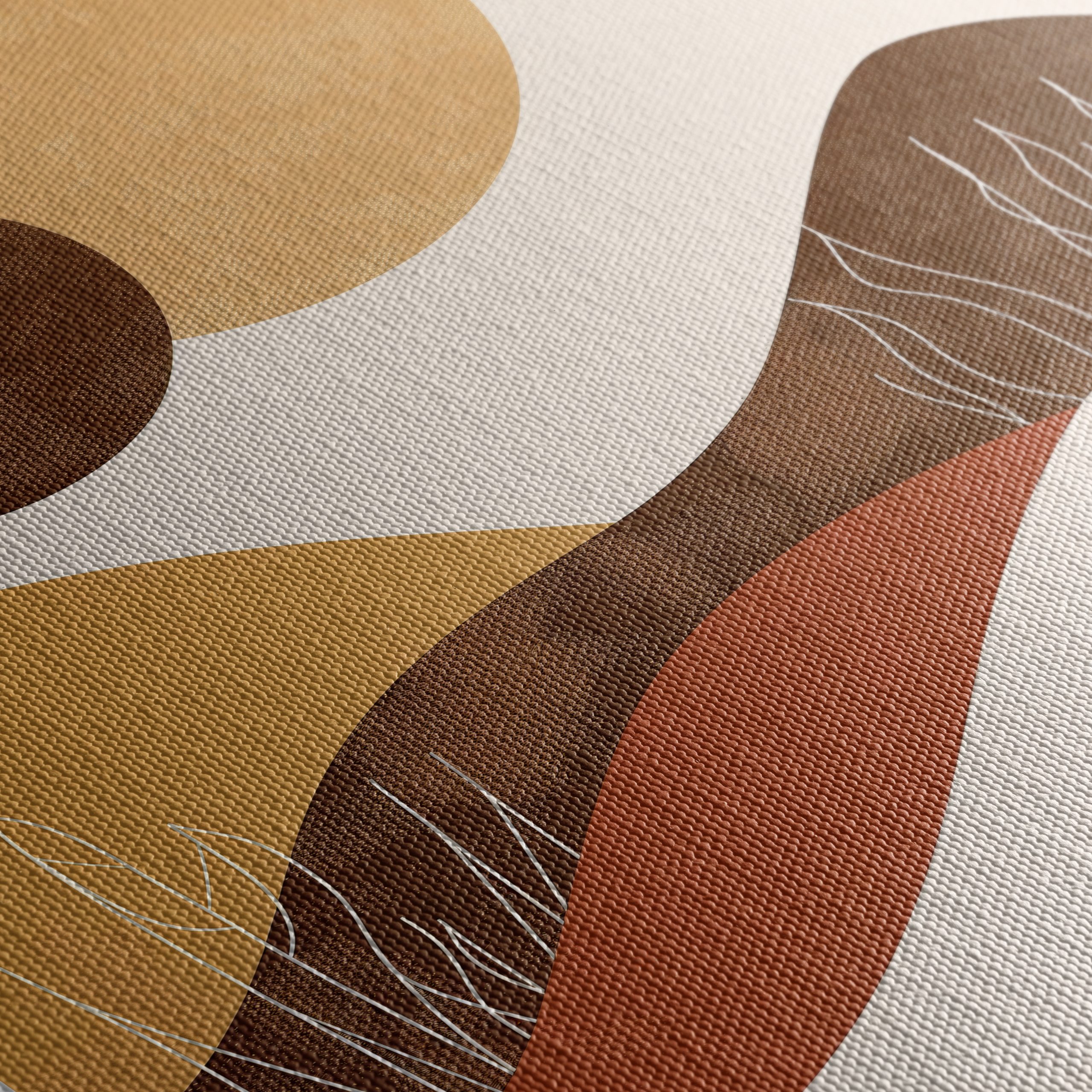 Modern Abstract Landscape with Organic Shapes - Image 5