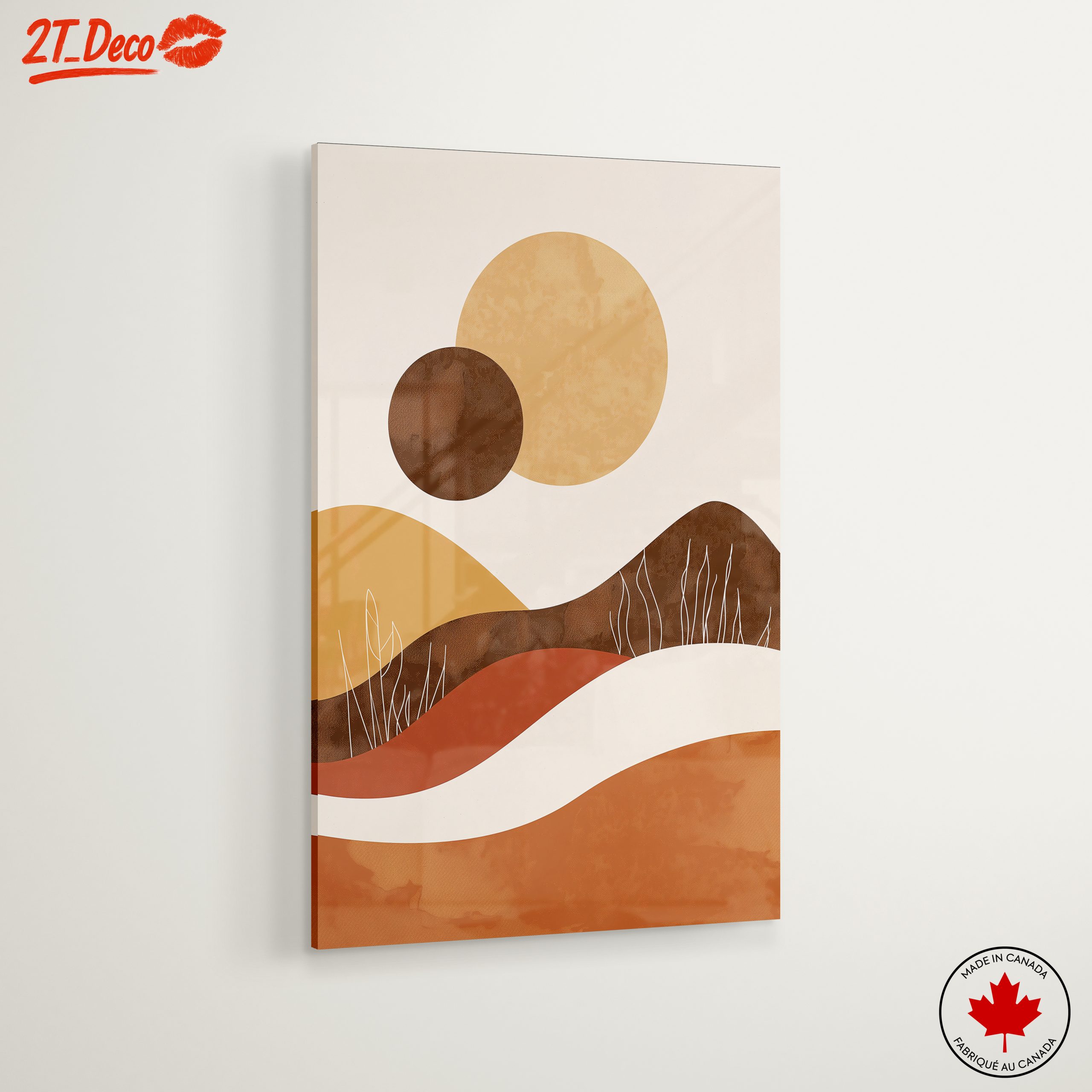 Modern Abstract Landscape with Organic Shapes - Image 6