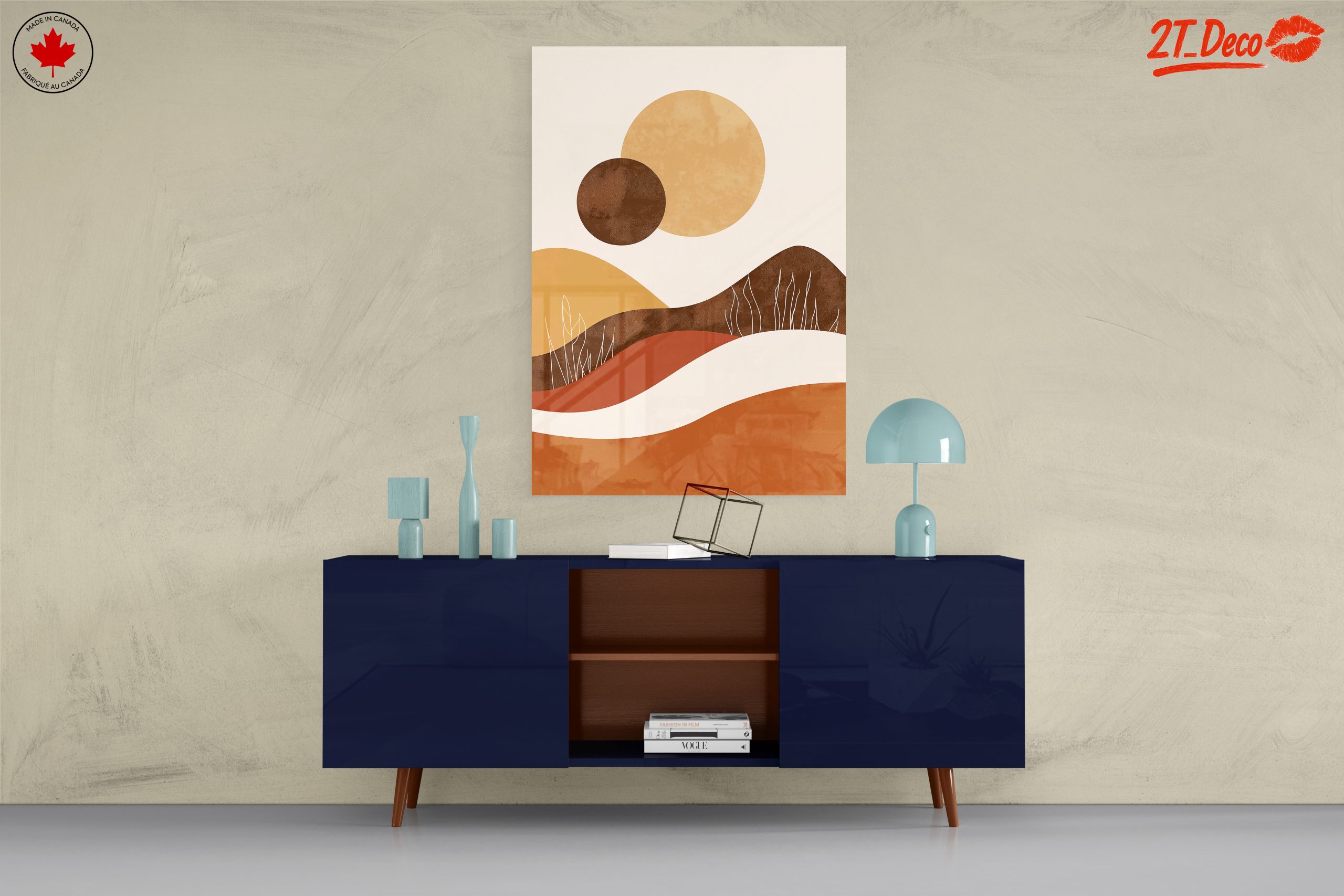 Modern Abstract Landscape with Organic Shapes - Image 8