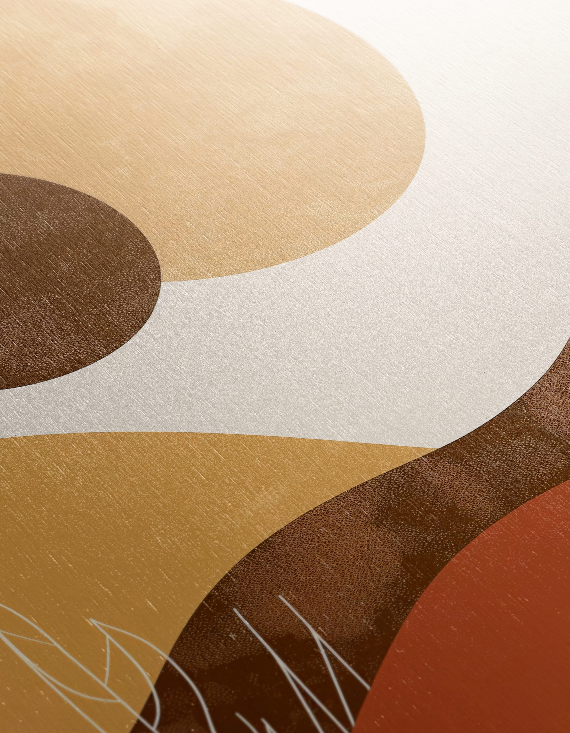 Modern Abstract Landscape with Organic Shapes - Image 12