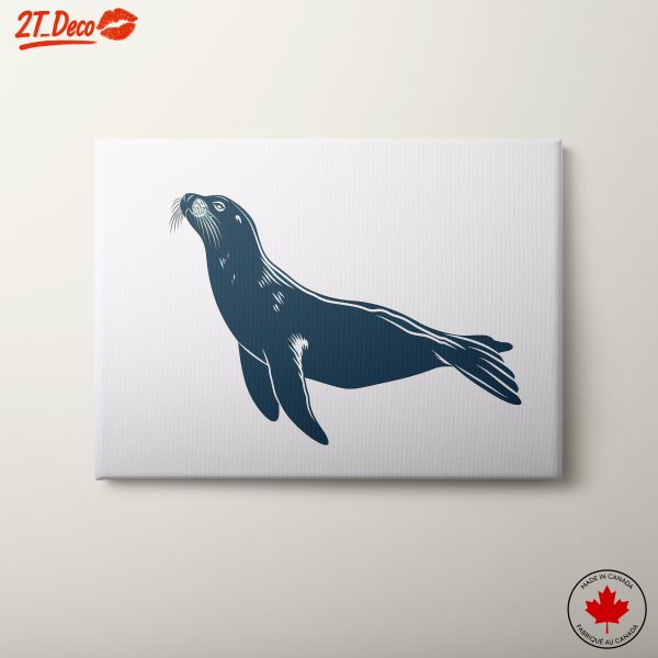 Stylized Seal Artwork for Ocean Lovers