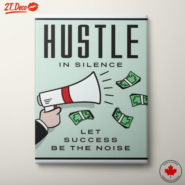 Hustle In Silence Motivational Poster
