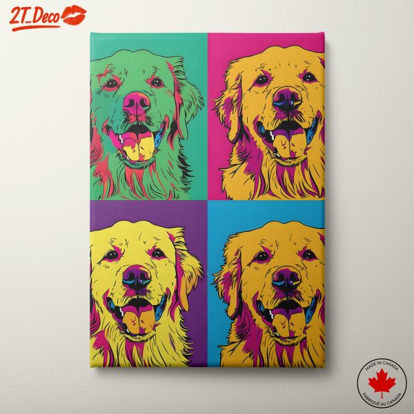 Colorful Art of Golden Retriever