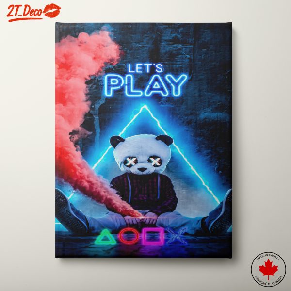 Let's Play Neon Art Featuring Panda