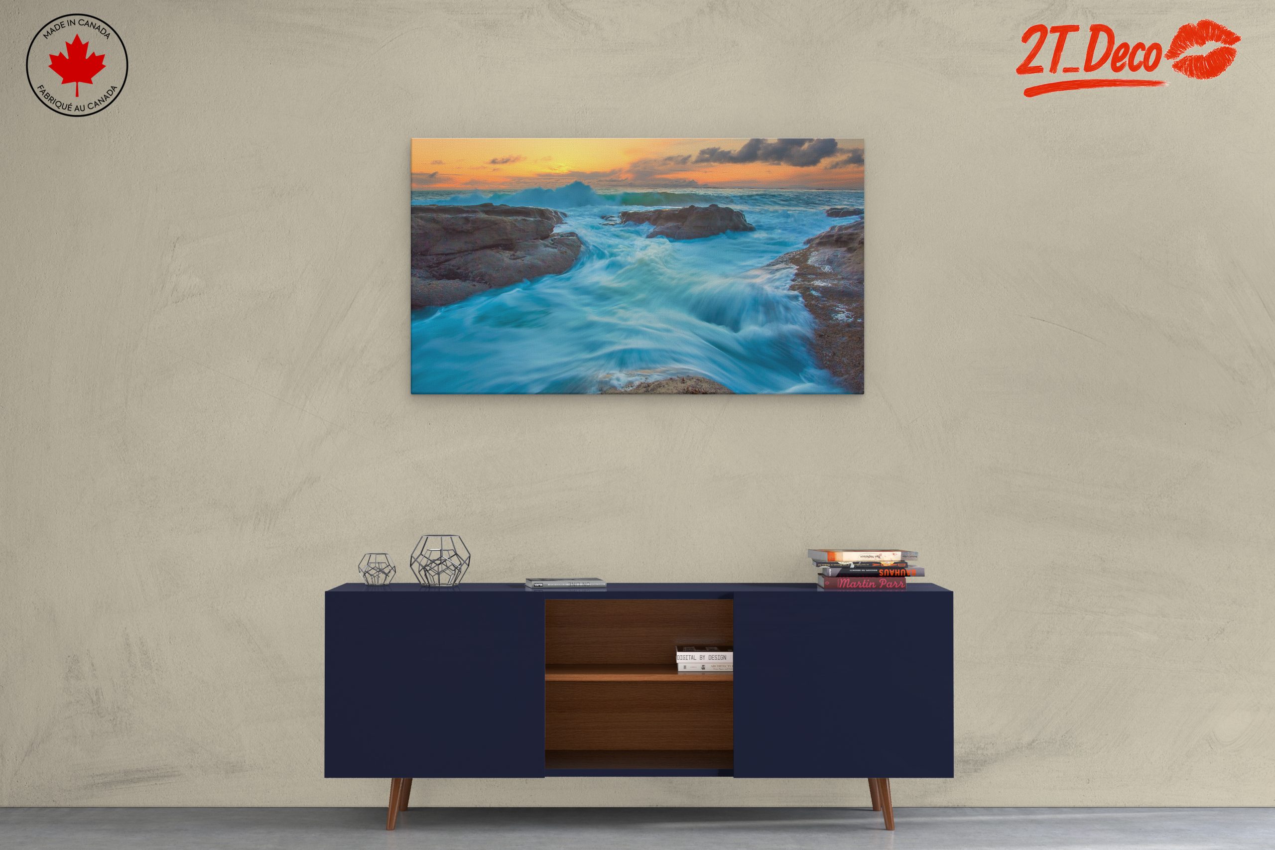 Serene Beach Sunset Over Waves - Image 3